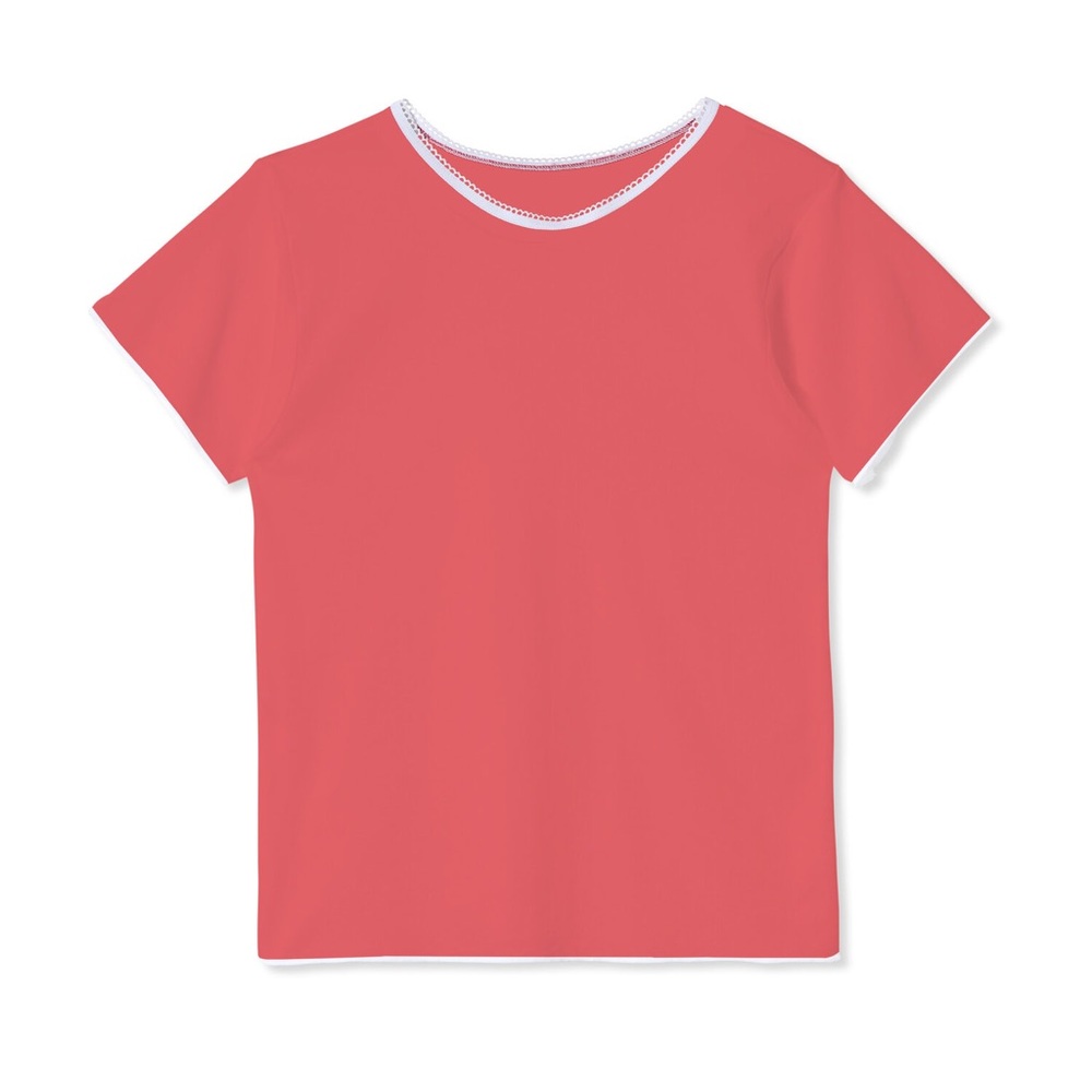 Pretties Venice coral og baby tee in size large